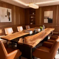 Walnut Epoxy Resin River Table Onyx Black Resin