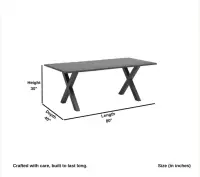 Koenka Wooden Dining Table Set 6 Seater in Live Edge (Medium Teak) - Solid Wood Dining Table