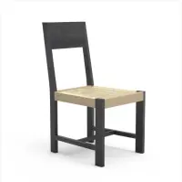 Puria Wooden Dining Table Set 8 Seater with woven seats (Medium Teak and Black Texture) - Solid Wood Dining Table