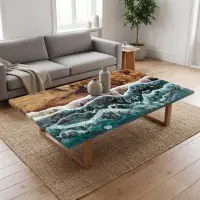 Poplar Wood End Epoxy Table