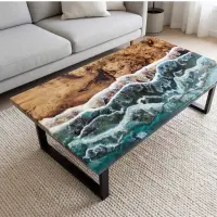 Poplar Wood End Epoxy Table