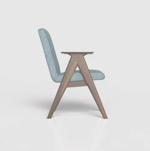 Crata Wooden Upholstered Chair Teak