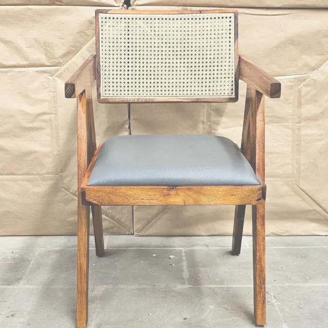 Chandigarh Wooden Rattan Chair (Teak) - Dinning chairs