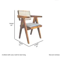 Chandigarh Wooden Rattan Chair (Teak) - Dinning chairs
