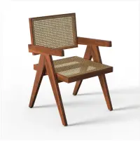 Chandigarh Wooden Back and Seat Rattan Chair (Teak) - Dinning chairs