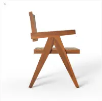 Chandigarh Wooden Back and Seat Rattan Chair (Teak) - Dinning chairs