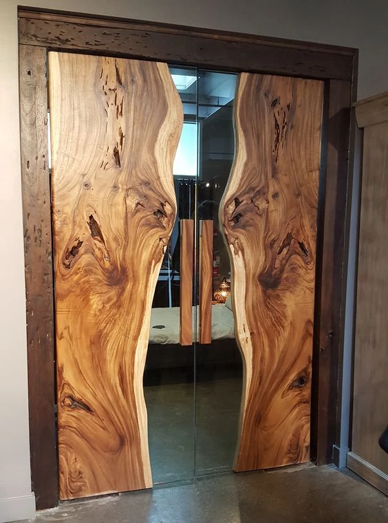 Resin and Wood Double Door