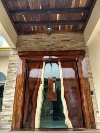 Resin and Wood Double Door - Doors