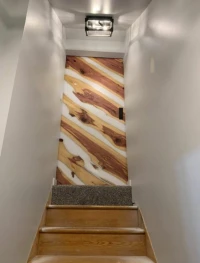 Solid Wood and Epoxy Single Door - Doors