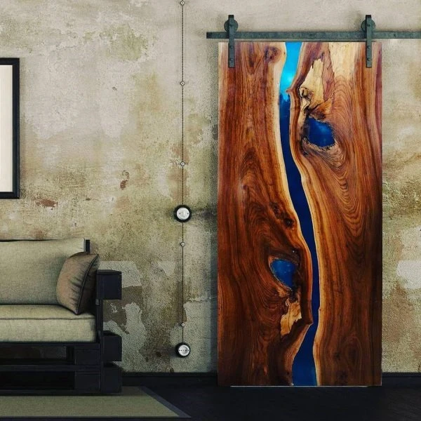 Solid Wood River Epoxy Door