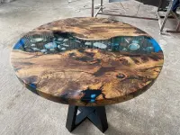 Live Edge Epoxy Resin River Coffee Table - Coffee Tables