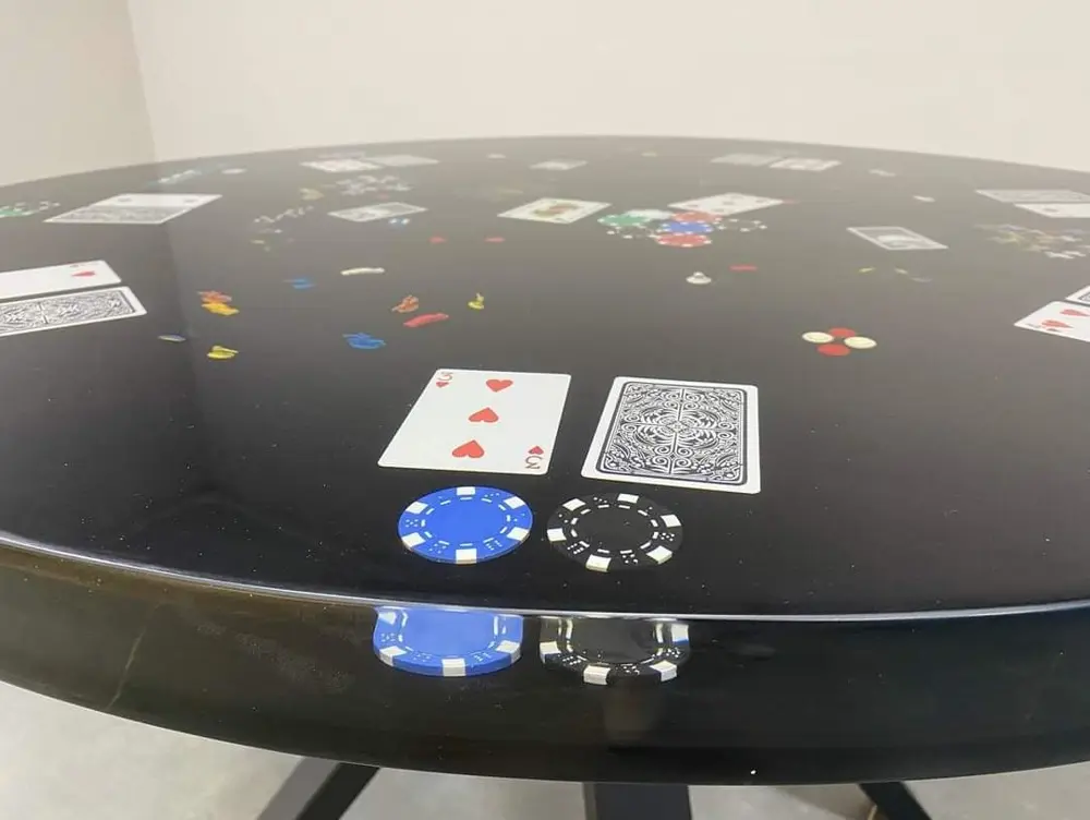 Walnut Wood Epoxy Resin Coffee Table - Coffee Tables