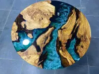 Round Epoxy Resin Coffee Table - Coffee Tables