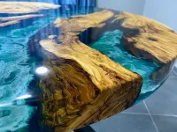 Round Epoxy Resin Coffee Table - Coffee Tables