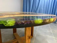 Mango Wood Epoxy Resin Coffee Table - Coffee Tables