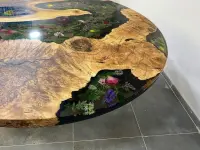 Mango Wood Epoxy Resin Coffee Table - Coffee Tables