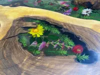 Mango Wood Epoxy Resin Coffee Table - Coffee Tables