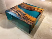 Sheesham Wood Epoxy Resin Coffee Table - Coffee Tables