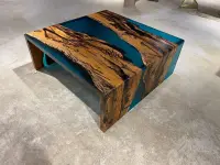 Sheesham Wood Epoxy Resin Coffee Table - Coffee Tables