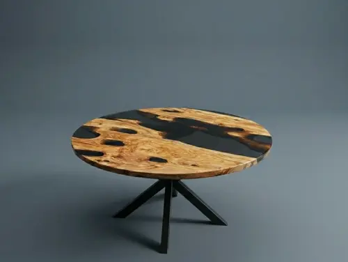 Compact Epoxy Resin Coffee Table - Coffee Tables