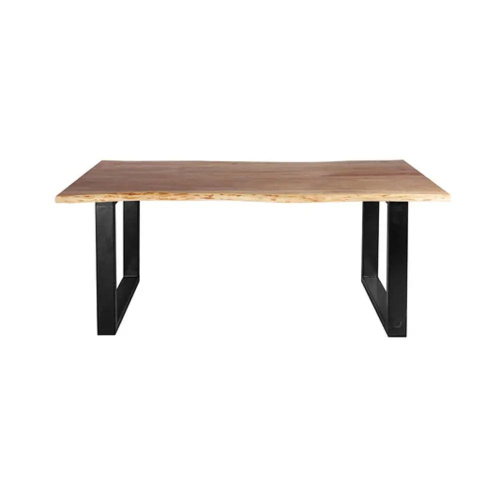 Live Edge Dining Table With 6 Seater Chair-Dining Table Set - Solid Wood Dining Table