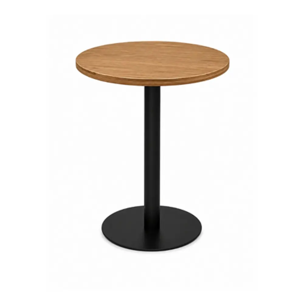 Round Light Oak Café Table - Solid Wood Dining Table