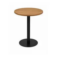 Round Light Oak Café Table - Solid Wood Dining Table