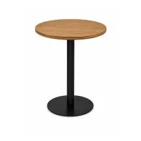 Round Light Oak Café Table - Solid Wood Dining Table