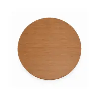 Round Walnut Wood Fluted Pedestal Dining Table - Solid Wood Dining Table