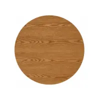 Retro Wooden Café Table with Ribbed Pedestal - Solid Wood Dining Table