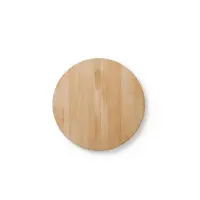 Minimalist Round Oak Café Table - Solid Wood Dining Table