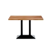 Modern Butcher Block Café Dining Table - Solid Wood Dining Table