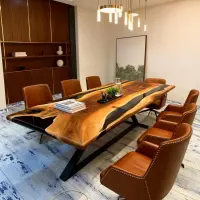 Walnut Epoxy Resin River Table Onyx Black