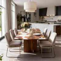 Ivory Coastline - Epoxy Resin Dining Table